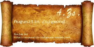 Augusztin Zsigmond névjegykártya