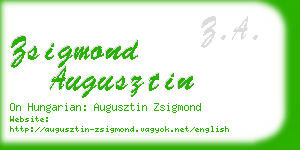 zsigmond augusztin business card